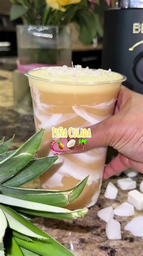 🌴Try this quick and easy non-alcoholic piña colada drink using real coconut chunks and coconut water 🥥💦 ✨I used my Nama M1 Milk Maker by @Namawell to blend the chunks and filter out the pulp. This can also be made with the J2 Juicer, however I found it easier to mix all the ingredients together at once 💛 ✨Juice Recipe: ½ Pineapple 1 Cup Coconut Chunks ¼ Cup Agave 2 Cups Coconut Water 1 Cup Water Cup lined w/ with Greek Yogurt & topped with Coconut Flakes #pinacolada #juicingrecipes