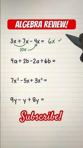 Algebra Review | Adding, Subtracting, Multiplying, and Dividing Monomials #maths #tutorial #algebra