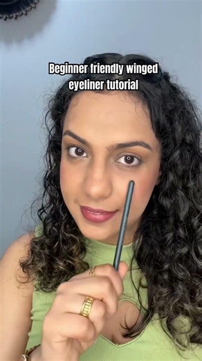 Easy winged eyeliner tutorial using black eyeshadow