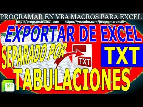 452 How to Export From Excel and Save File TXT Separated by Tabs