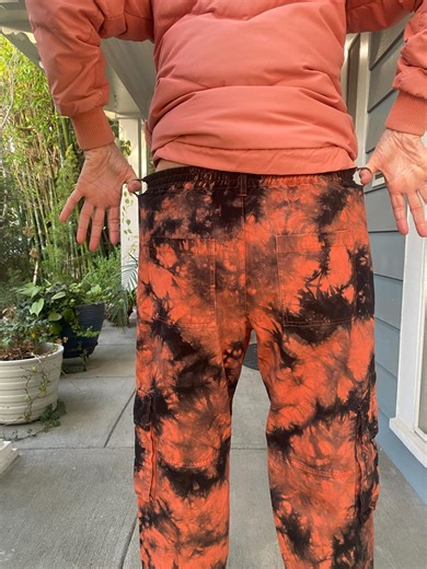 Empyre Orange & Black Tie Dye Pants - Etsy