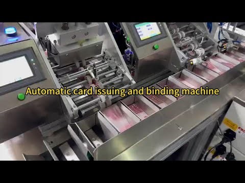 Automatic card issuing and counting machine, binding machine