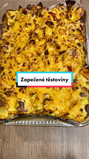 Zapečené těstoviny s krůtím masem