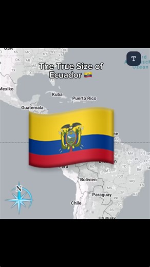 Truesize Maps on Instagram: "🇪🇨 Ecuador 📏 Area: ~ 283,561 km² 👥 Population: ~ 18 million 🏙️ Capital: Quito 📍 Fun Fact: Ecuador is named after the Equator, which runs directly through the country making it one of the best places on Earth for true-size map comparisons. 👉 Follow for more real-size country comparisons! #ecuador #map #fypage #learnoninstagram #geography"