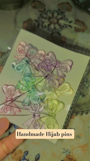 handmade hijab pins aesthetic design bow hijab pins gorgeous Hijab pins