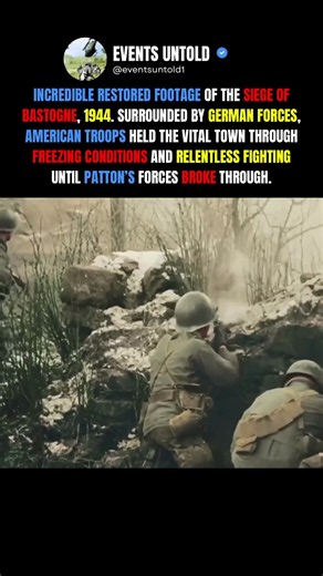 Incredible Restored Footage of the Siege of Bastogne #ww2 #shorts