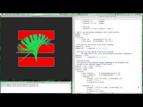 Haskell / Gloss Fractal Tree Demo