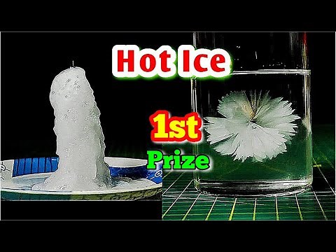1st Prize Project, How to make HOT ICE | Sodium acetate, Instant crystal Formation l exhibition