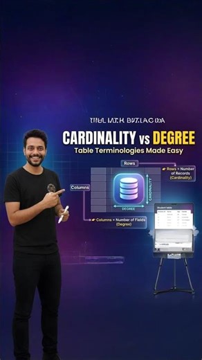 Cardinality and degree in MySQL table | sql course