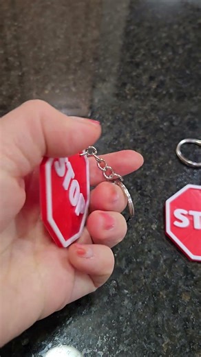 STOP sign Keychain tag #stop #breathe #lift #loveyou