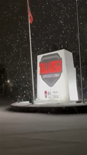 Snow at Talladega Superspeedway (video from Talladega Superspeedway) | ABC 33/40