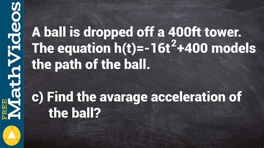 Find the average acceleration of a ball falling