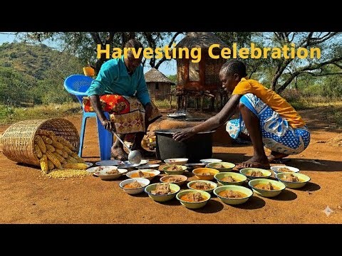 Harvesting Celebration in an African Traditional Homestead