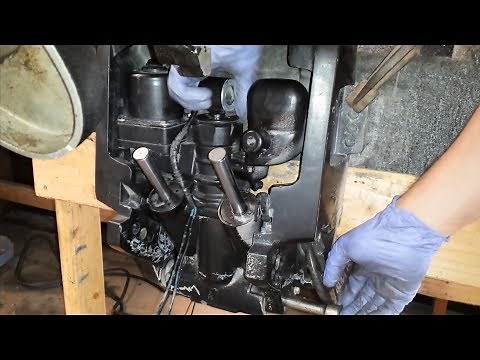 1992 Johnson 90 HP: Bench Testing & Removing Power Trim and Tilt