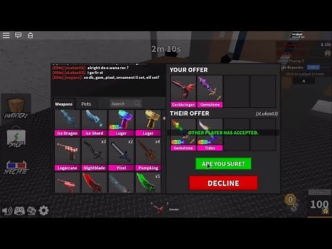 TRADING ABOUT *400* VALUE FOR CHROMA TIDES & CHROMA GEMSTONE!! (Murder Mystery 2)
