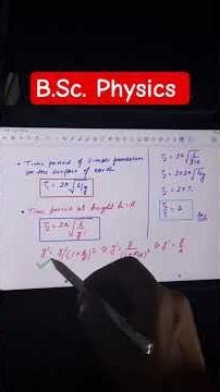 Time period of simple pendulum