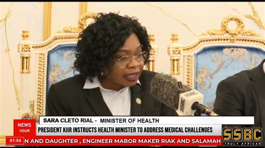 6.1K views · 178 reactions | Breaking a month-long leadership vacuum, President Salva Kiir has instructed the newly appointed minister of Health Sarah Cleto Rial to spearhead strategic and decisive action to address the country’s pressing medical challenges -- through identifying these challenges and implementing practical solutions, with a strong focus on improving the welfare of medical professionals nationwide. | SSBC News | Facebook