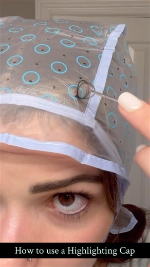 Creating highlighted hair with a highlighting cap!