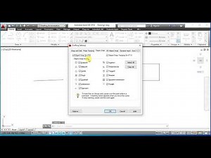 autocad object snap settings on off