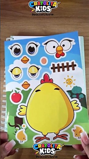 Lindos stickers de POLLITO 🐥 - Crayolita kids #CrayolitaKids #Stickers #Pollito
