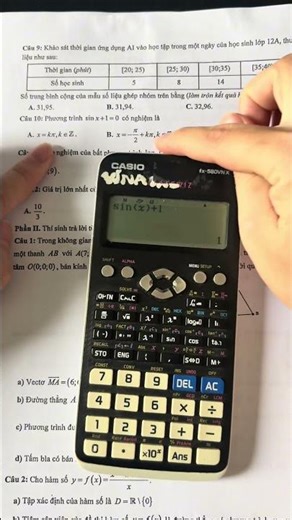 Using a calculator to solve trigonometric equations #maths #reactions