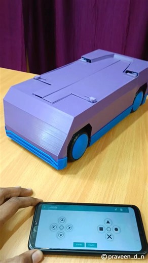 controlling hybrid RC car using mobile @Praveen_D_N
