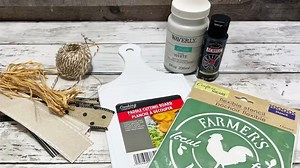 22K views · 612 reactions | Grab a Dollar Tree stencil and one of their cutting board for this quick and easy craft! Cute little farmhouse cutting board! I hope it inspires you! | We Craft Around | Facebook