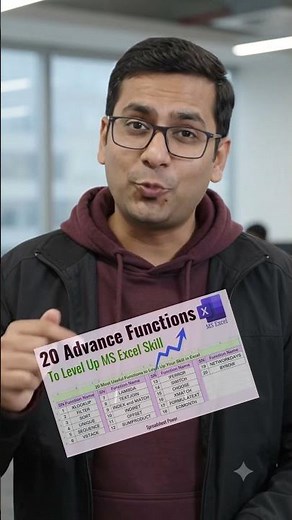 Level Up Excel Knowledge by Learning 20 Advance Functions