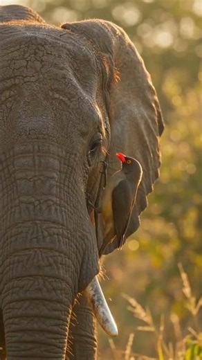 1000 Zecken auf einem Elefanten: So rettet ihn dieser winzige Vogel | Wildes Afrika 4K