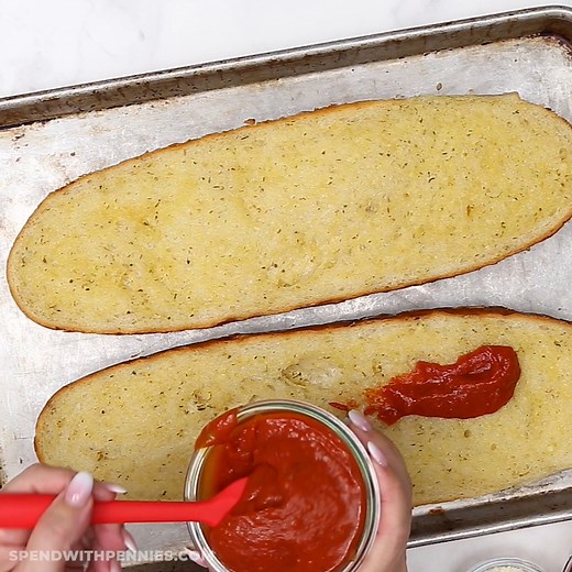 https://www.spendwithpennies.com/french-bread-pizza/ French Bread Pizza is a simple, quick, and delicious take on pizza! | Spend With Pennies