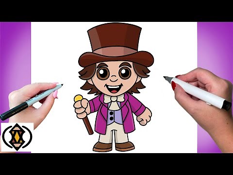 How To Draw Willy Wonka | Charlie And The Chocolate Factory