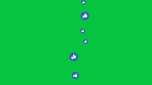 Download Facebook like button icon flying up animation, video post live reaction viral view like increasing green screen video