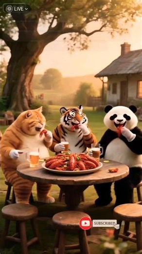 The cat fed his friends. #cat #cartton #viral #youtubeshorts #shorts_ #shorts (1080p)