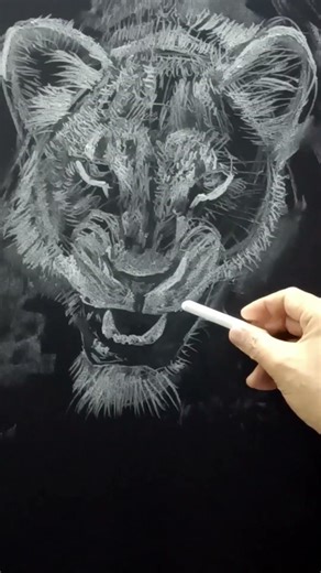 From chalk to life #chalkboardscribbling #chalkart #drawing #chalkboard #artclass #blackboardart