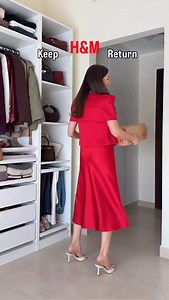 189K views · 33 reactions | H&M keep or return try on ❤️ this is a really good one, that red puff sleeve blouse and satin midi skirt is the winner for me! Ideal Christmas Day outfit  Comment SHOP and I’ll send you the links 﫶 https://liketk.it/5EsRA | Jessie J Willis | Facebook