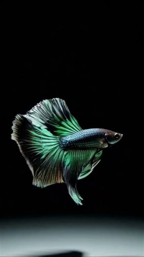 This Black & Green Betta Fish GLOWS in the Dark 😱” #fishing #aquarium #shorts #short