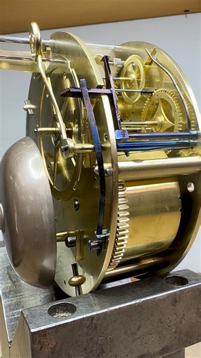 This is an early 1800’s French Clock Movement with Count Wheel Striking #horology #clockmaker #antiqueclock #reelsfacebook #reels | The British Clockmaker