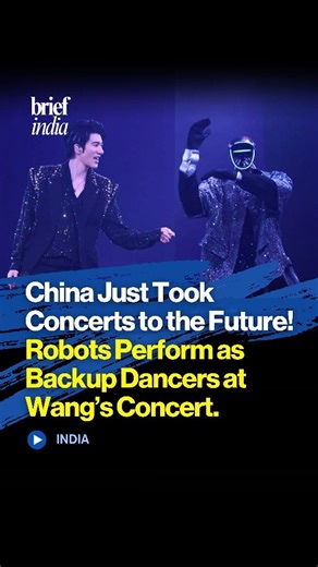 The Brief India on Instagram: "Wang Leehom’s Concert Just Went Futuristic, Robots Are Now the Backup Dancers. At Chinese-American singer Wang Leehom’s concert in Chengdu, humanoid robots took the stage and stole the spotlight by dancing in sync with the music and human performers. These robots, reported to be developed by China’s Unitree and capable of complex choreography including flips and precise movements, appeared alongside Wang Leehom during his Best Place Tour performance, blending advan