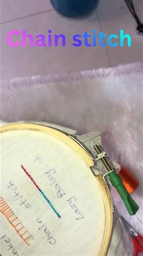 Chain stitch #handbroidery #embroiderystitch #threadwork #handembroidery #embroiderylover