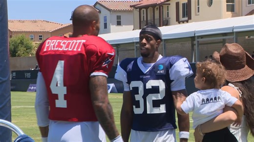 21K views · 396 reactions | These moments matter the most ❤️ Dallas Cowboys QB Dak Prescott greeted by his fiancée Sarah Jane and older daughter MJ, after Day 5 of #Cowboys Training Camp. ☀ . . . . . #nfl #dallas #texas #DC4L #fyp #explore #dallascowboys #CowboysNation #jerryjones #CowboysNation4Life | Jonah Javad | Facebook