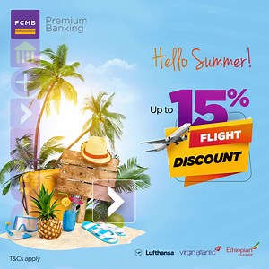 Summer deals are here!😎 FCMB has put together an exclusive package just for you, as you plan to spend some time with your loved ones this summer. You can get up to 15% on flight discounts when you travel with Virgin Atlantic, Lufthansa, and Ethiopian Airlines. Here's more of what you can get: Access to over 1000 VIP lounges with the Priority Pass card Up to $10,000 monthly spend limit for international transactions with our foreign currency cards (USD or GBP account required) Premium advisory s