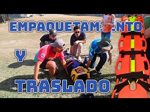 Empaquetamiento y traslado de paciente en tabla rígida