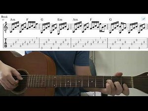 Let Her Go (Passenger) - Easy Fingerstyle Guitar Playthrough Tutorial With Tab