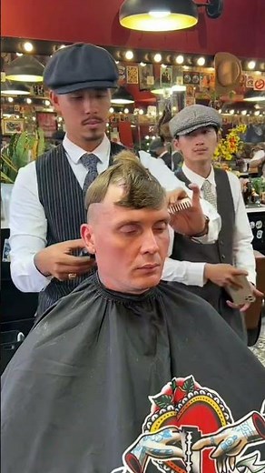 Thomas Shelby haircut 😳 #haircut #barber #usa #usashorts #transformation #hairstyle #style