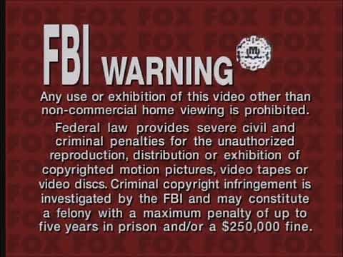 20th Century Fox FBI Warning/Attention Screens (1998-2005) (DVD Quality)