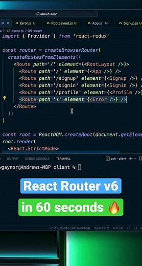 React Router v6 in 60 Seconds 🔥