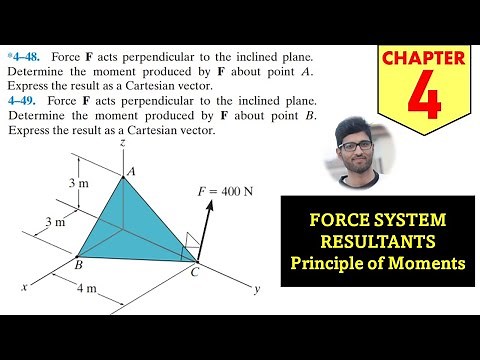 4-48 Force System: Principle of Moments Chapter 4 (Hibbeler Statics 14th Edition) Engineers Academy