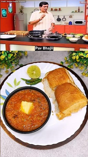 MasterChef Sanjeev Kapoor's Viral Pav Bhaji Recipe #shorts #sanjeevkapoor #pavbhaji #viral #food