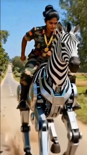 Lady Soldier 🪖 Builds a Robotic Buffalo 🦬🦬🐃for Grandpa 👴👴 #ai #army #save #shorts #buffalo