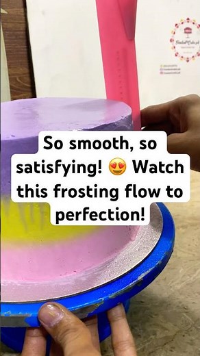 Satisfying Cake Icing 🎂✨ | Smooth Frosting Technique | full video above ☝🏻 #shorts